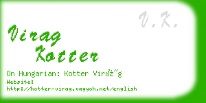 virag kotter business card